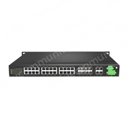 8 Ports Gigabit Combo + 4 Ports Gigabit SFP + 16 Gigabit T(x) Ports Rack-mount Managed Industrial Ethernet Switch