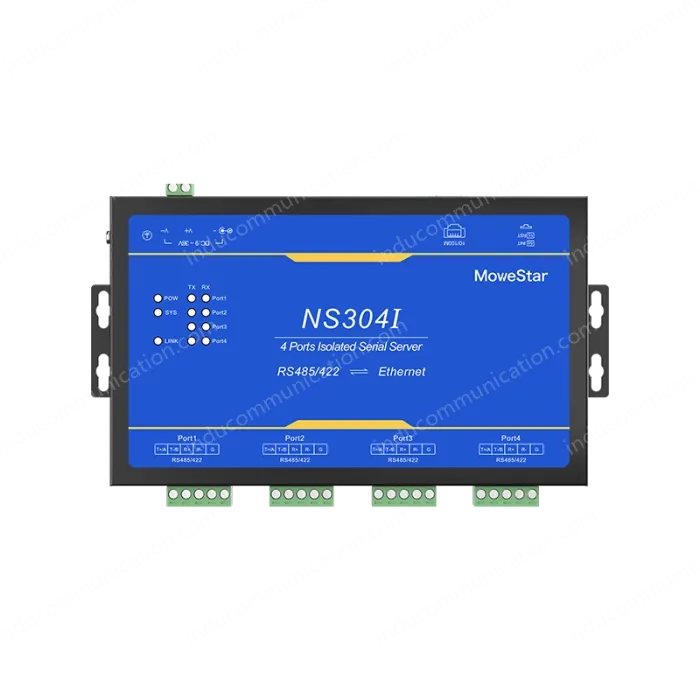 4 Ports RS485/422 Serial to 100M Ethernet Opto-isolated Server