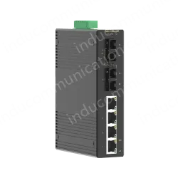 2 Ports 100M F(x) + 4 Ports 10/100M T(x) Din-Rail Unmanaged Industrial Ethernet Switch