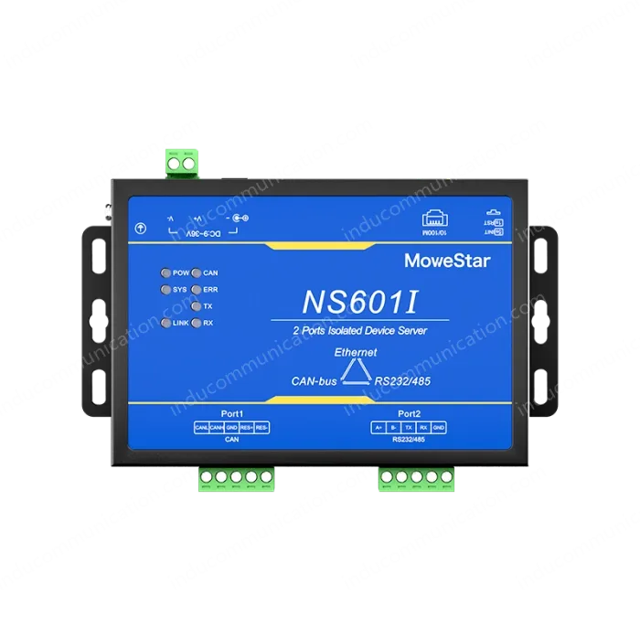 1 Port CAN-bus + 1*RS232/485 To Ethernet Opto-isolated Wall-mounted Ethernet CAN-bus Server