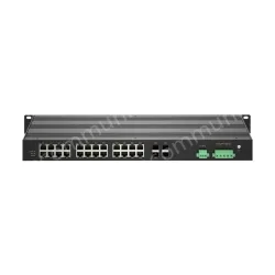 Full-Gigabit 4-optical 24-electric ring network managed PoE switch