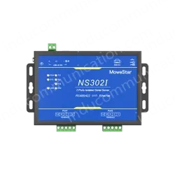2 Ports RS485/422 Serial to 100M Ethernet Opto-isolated Server