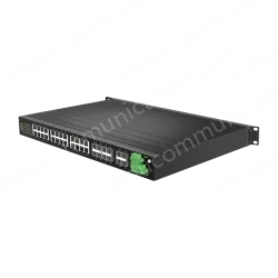 8 Ports Gigabit Combo + 4 Ports Gigabit SFP + 16 Gigabit T(x) Ports Rack-mount Managed Industrial Ethernet Switch