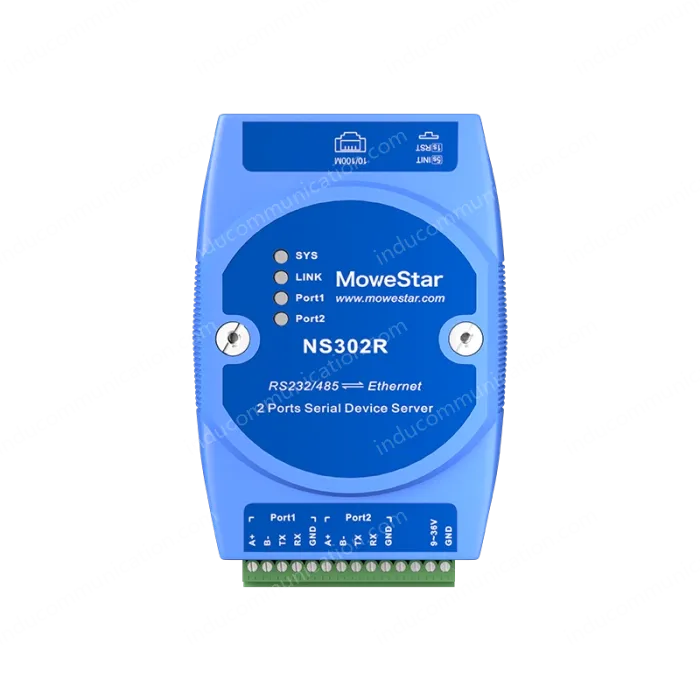 DIN Rail Serial Server 2 ports