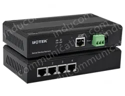UOTEK 10/100M to 4 Ports RS-232/485/422 Serial Device Server