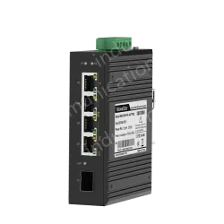 1 Port Gigabit SFP + 4 Ports Gigabit PoE RJ45 Din-Rail Unmanaged Industrial PoE Switch