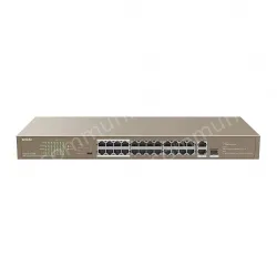 24FE+2GE/1SFP Rackmount Switch With 24-Port PoE