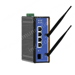 1 Port Gigabit SFP + 4 Ports Gigabit RJ45 Din-Rail Dual Band Wi-Fi6 Wireless Router