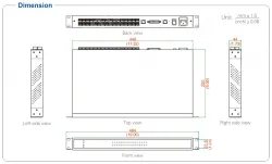 UOTEK 10/100M TCP/IP to 16 Ports RS-485/422 Serial Device Server with Lightning Isolation