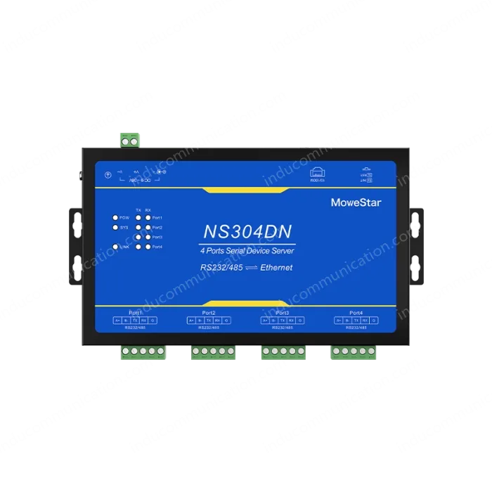 4 Ports RS232/485 Serial to 100M Ethernet Server