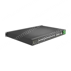8 Ports Gigabit Combo + 4 Ports Gigabit SFP + 16 Gigabit T(x) Ports Rack-mount Managed Industrial Ethernet Switch